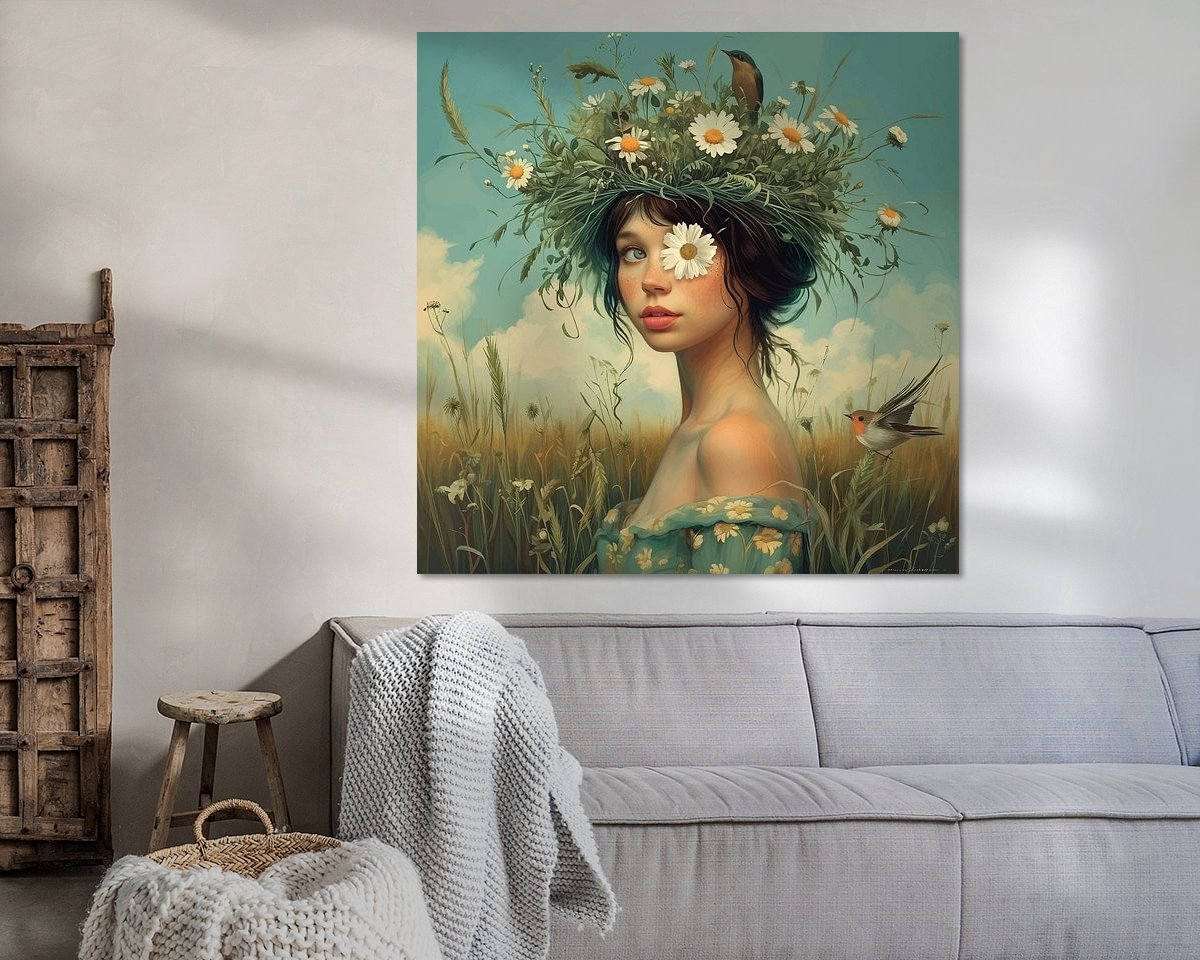 Voorbeeld van het werk in een kamer