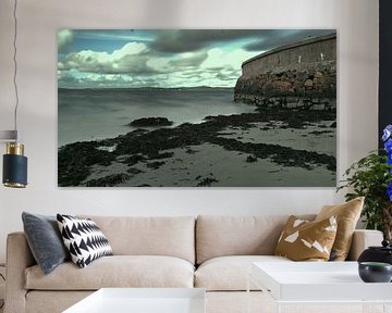 De haven van Bowmore, Isle of Islay, Schotland van Peter Broer
