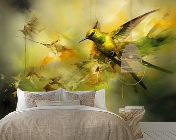 Kolibri modern en abstract van Studio Allee