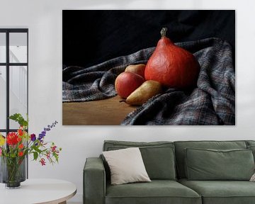 Stilleven met pompoen en fruit van Imladris Images