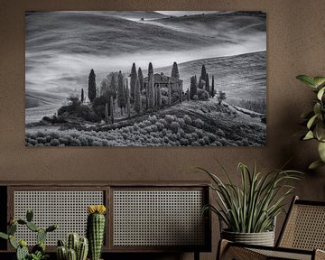 Podere Belvedere - Toscane - infrarouge noir et blanc sur Teun Ruijters
