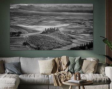 Podere Belvedere -2- Toscane - infrarood zwartwit van Teun Ruijters