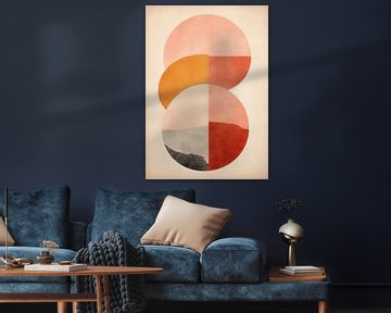 Geometric Shape Balance | Abstract Earth tones by Abstract Painting