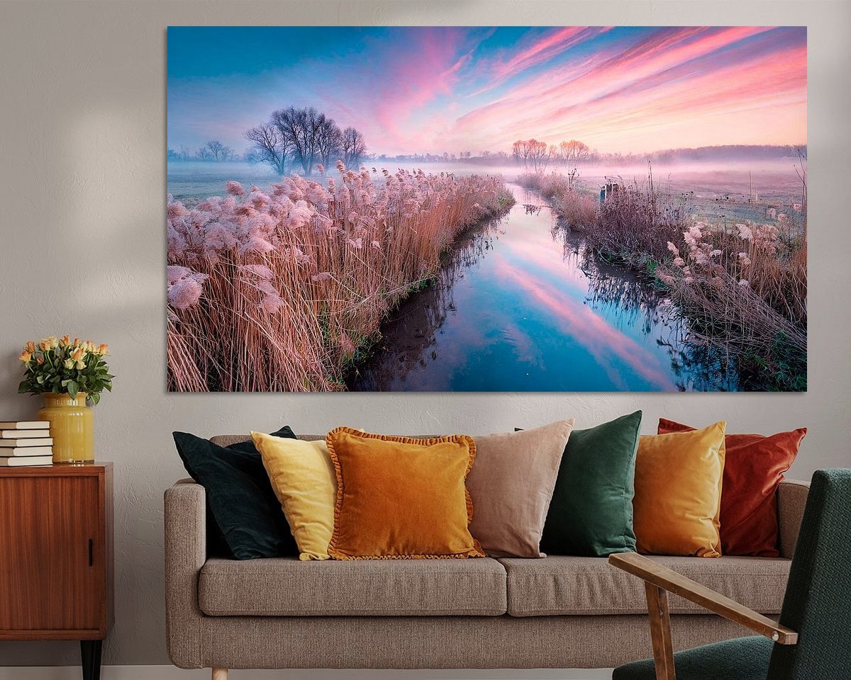 Voorbeeld van het werk in een kamer