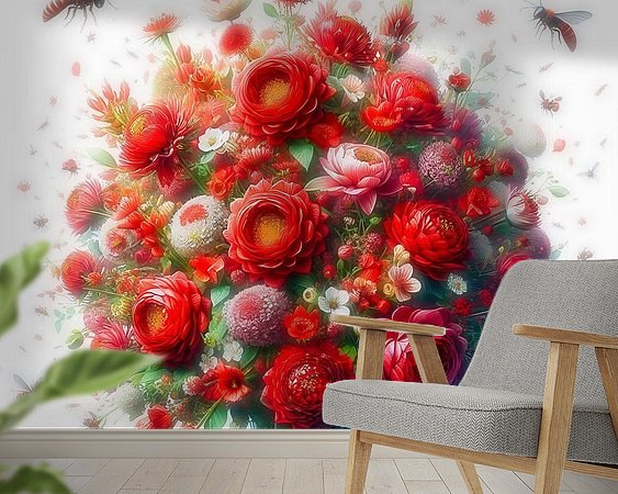 Voorbeeld van het werk in een kamer