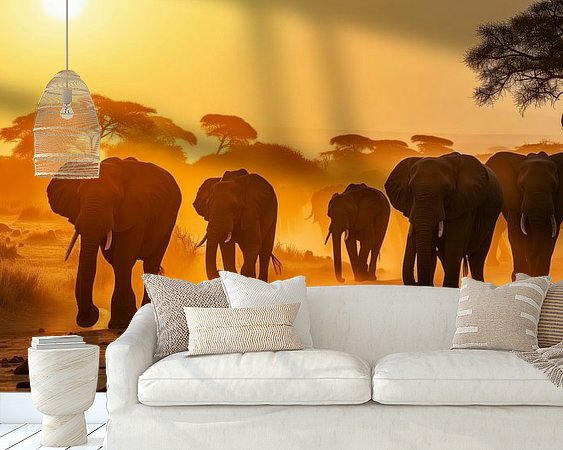 Voorbeeld van het werk in een kamer