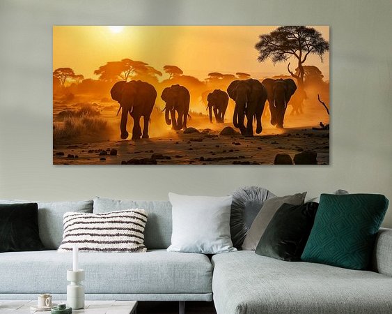 Voorbeeld van het werk in een kamer