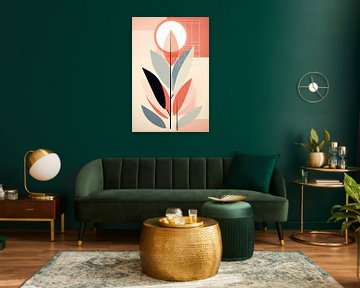 Modern Botanical Art van Abstract Schilderij