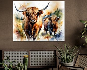 Schotse Hooglanders 16 van Johanna's Art