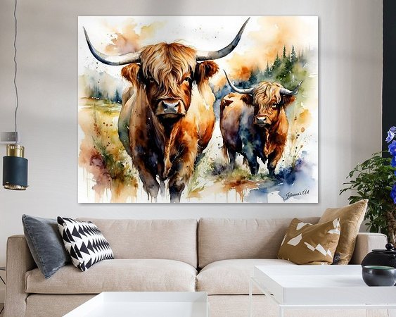 Example of the artwork in a room