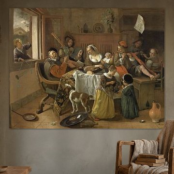 Het vrolijke huisgezin, Jan Steen