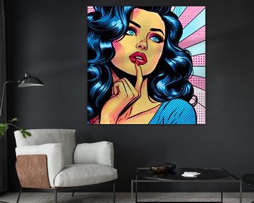 Vrouw in pop-art stijl van Digital Art Nederland