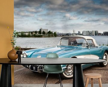 '59 Chevy Corvette (randloos) van Wim Slootweg