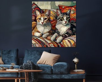 Two cats by Kay Weber