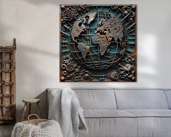 Voorbeeld van het werk in een kamer