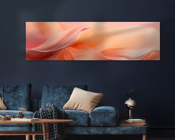 Silky Serenade - Peach Fuzz Abstract Flow #08 by Ralf van de Sand