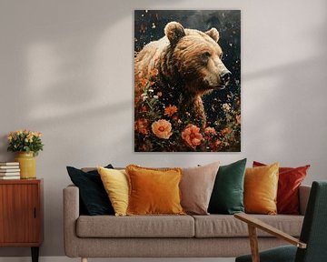 Wild Wonder - Bear among the Blossoms by Eva Lee