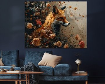 Autumn whispers - The Fox between Blooms by Eva Lee