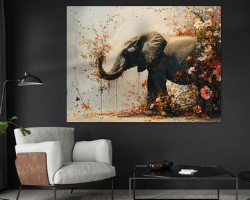 Life Fountain - Der Elefant und der Blütenregen von Eva Lee