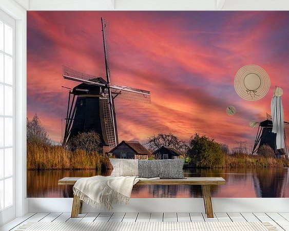 Voorbeeld van het werk in een kamer
