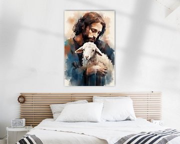 Jesus with lamb