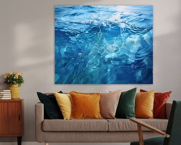 Blaue Tiefen | Realistisches Wasser von Wunderbare Kunst