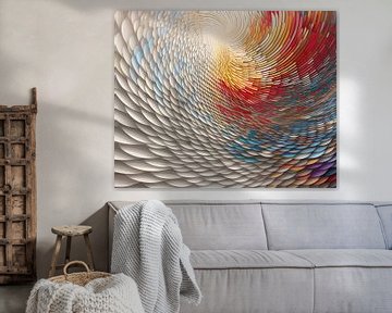 Mandala dynamique Spectre | Mandala abstrait Art sur Peinture Abstraite