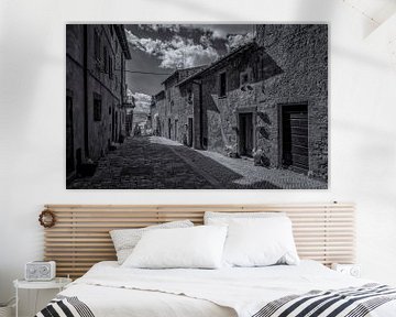 Pienza - Toscane - infrarouge noir et blanc