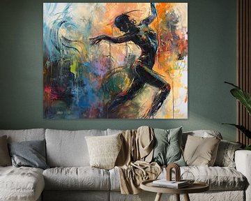 Lively Dancer Figure | Energetic Dance by Blikvanger Schilderijen