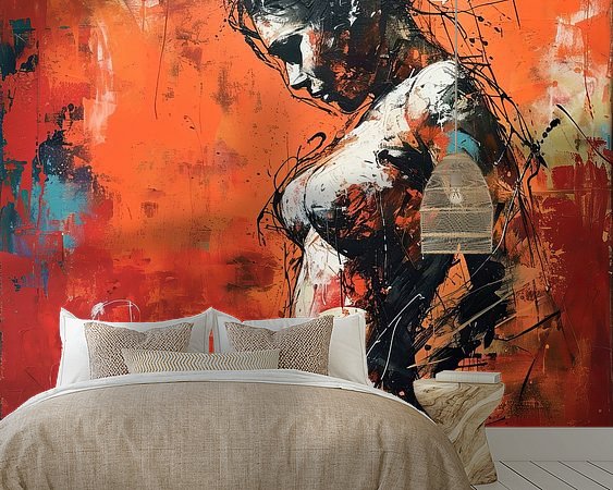 Voorbeeld van het werk in een kamer