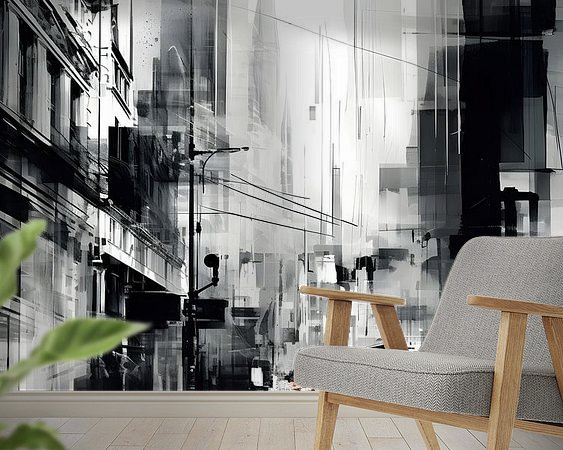 Voorbeeld van het werk in een kamer