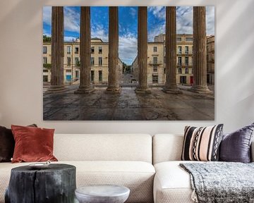 Maison Carree, in Nîmes, Provence, Frankrijk van Maarten Hoek