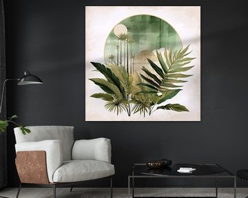 Boho Salie Groen Abstract van Dakota Wall Art