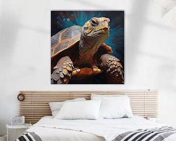 Schildpad portret artistiek van TheXclusive Art