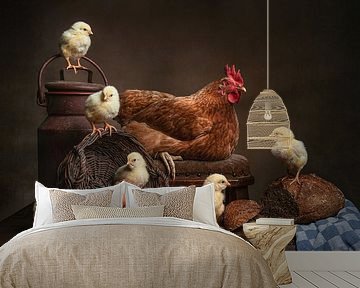 Chicken and chicks by Elles Rijsdijk