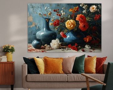 Colourful still life with flowers by Studio Allee