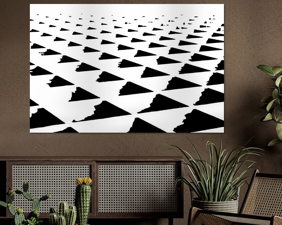 Voorbeeld van het werk in een kamer