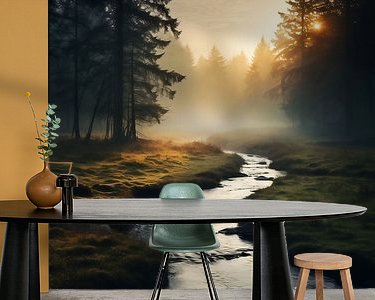 Voorbeeld van het werk in een kamer