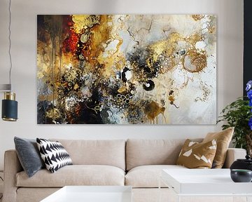 Gouden Textuur | Abstract Goud van ARTEO Schilderijen