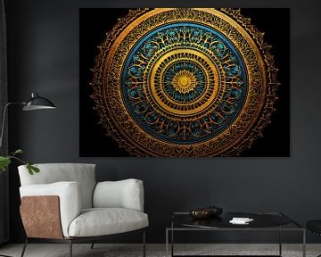 Brons Mandala van Abstract Schilderij