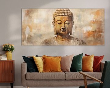 Gelassener Buddha | Buddha Kunstwerk von ARTEO Gemälde