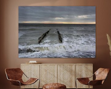 Zoutelande Strand im Dezember von Roland de Zeeuw fotografie