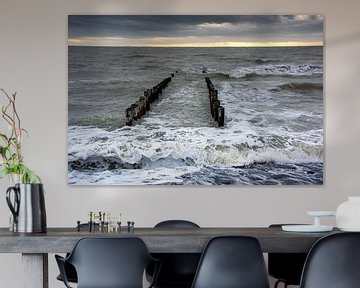 Zoutelande Strand im Dezember von Roland de Zeeuw fotografie