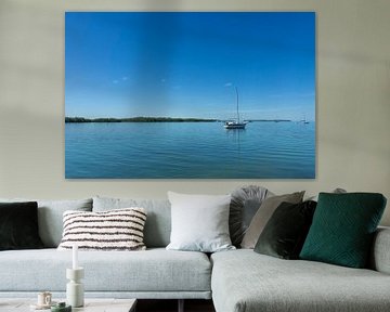 USA, Florida, Sailboats on the silent water of florida keys between mangrove islands by adventure-photos