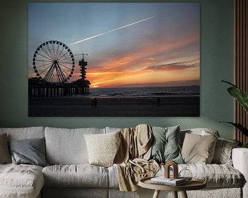 Een prachtig zonsondergang over de Noordzee. van Richard Wareham