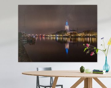 View of Hasselt with reflection in the water HDR by Martin Bredewold