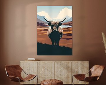 Highland Cow in the Scottish Highlands by Eduard Broekhuijsen