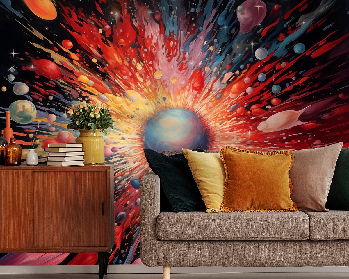 Voorbeeld van het werk in een kamer