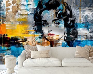 Blue Eyes Beauty a Classic Retro Portrait