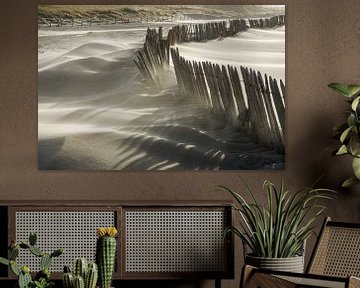 Dunes, plage et mer sur la côte néerlandaise sur Dirk van Egmond